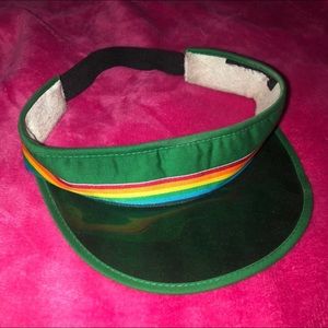 Vintage style clear green visor